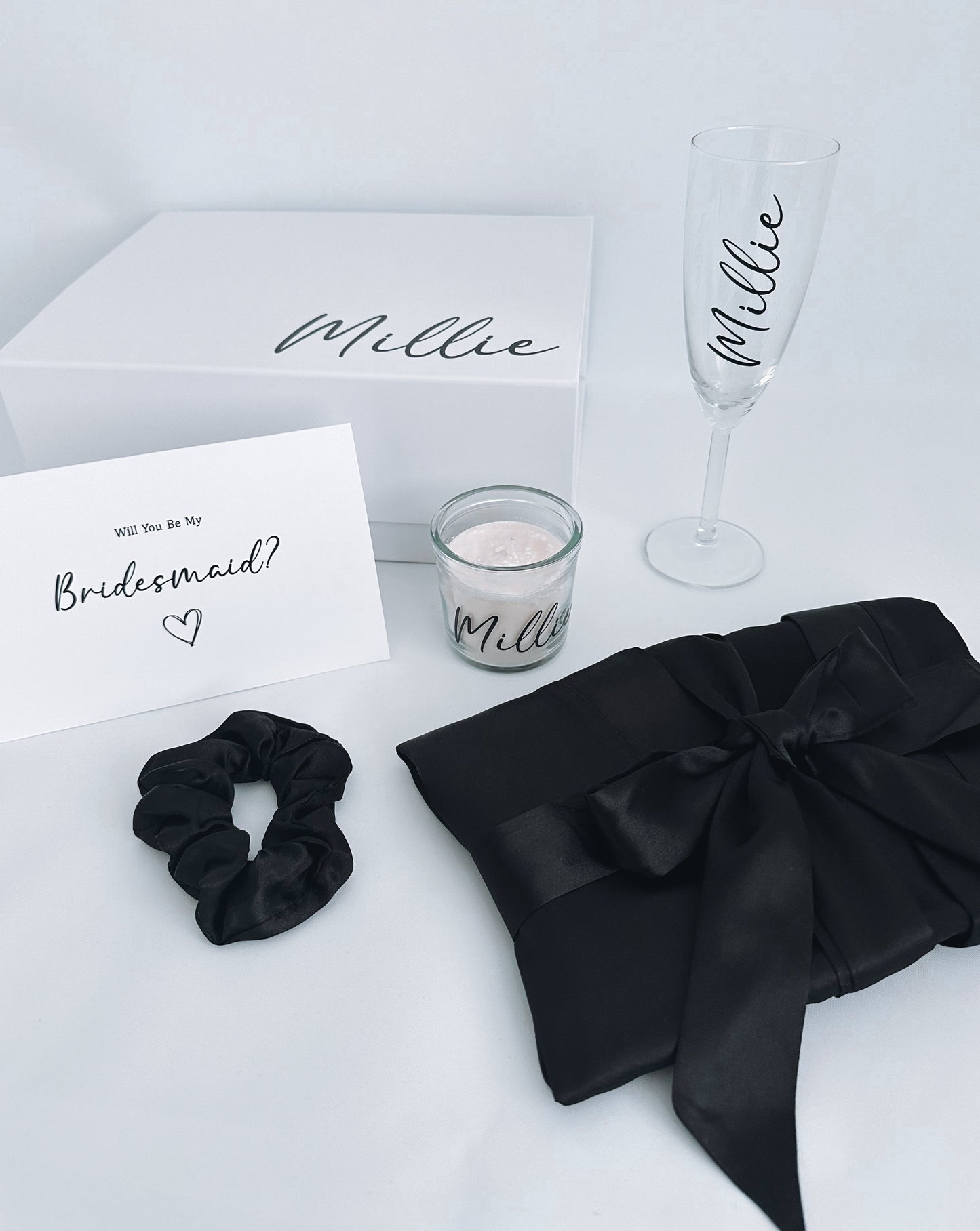 Bridesmaid Proposal Box - Black Robe Gift Box