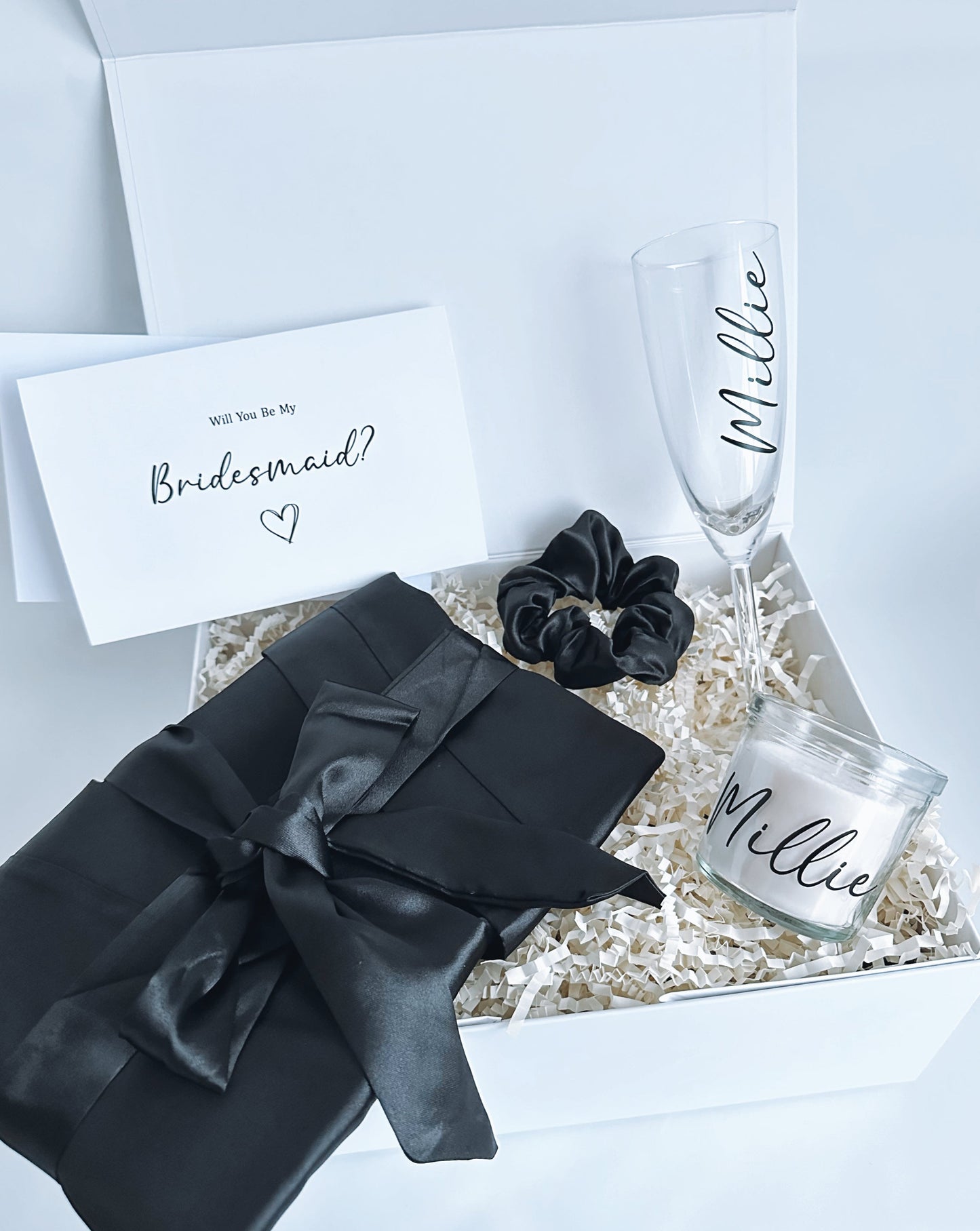 Bridesmaid Proposal Box - Black Robe Gift Box