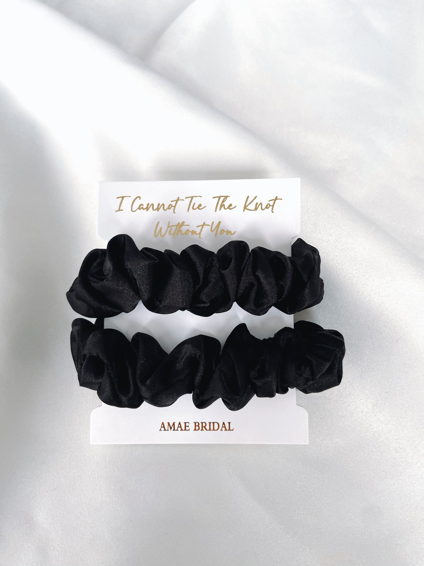 I Cannot Tie The Knot Without You Scrunchies - Black