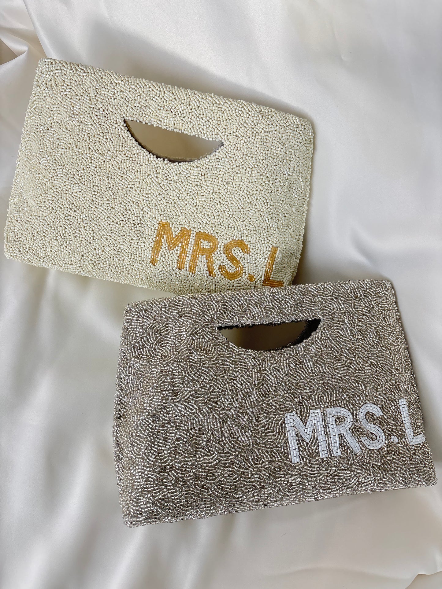 Personalised Beaded Bridal Baguette Bag
