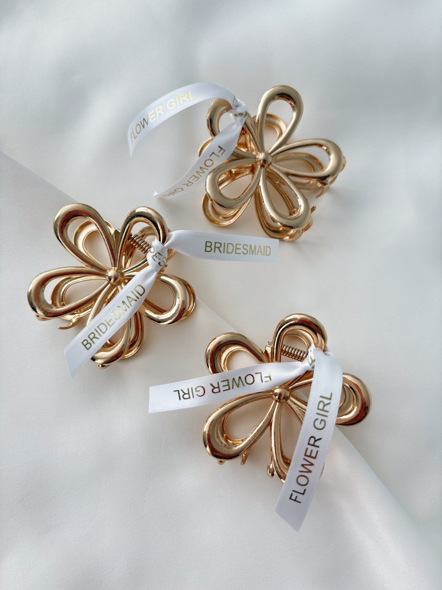 Gold Flower Claw Clip
