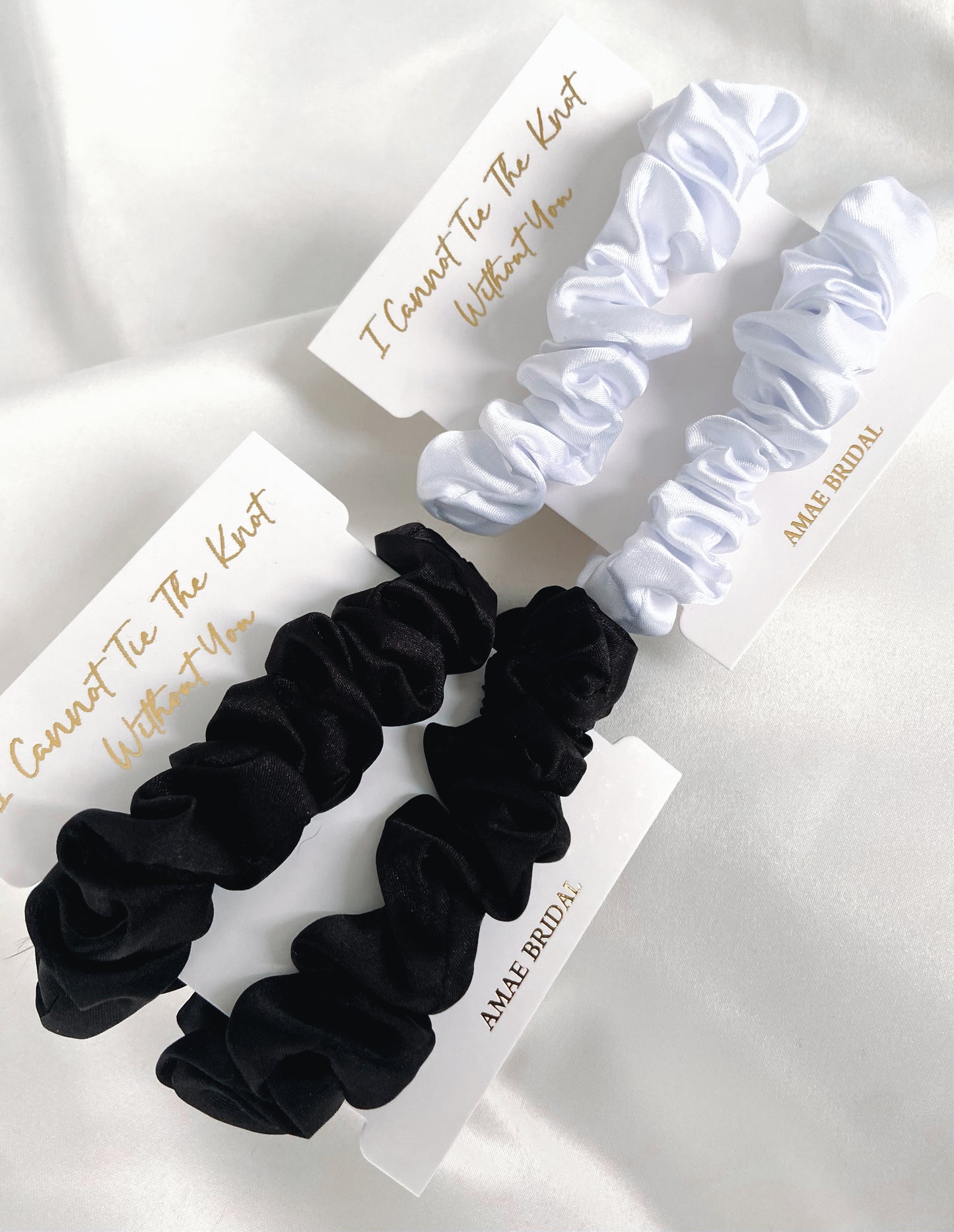 I Cannot Tie The Knot Without You Scrunchies - Black