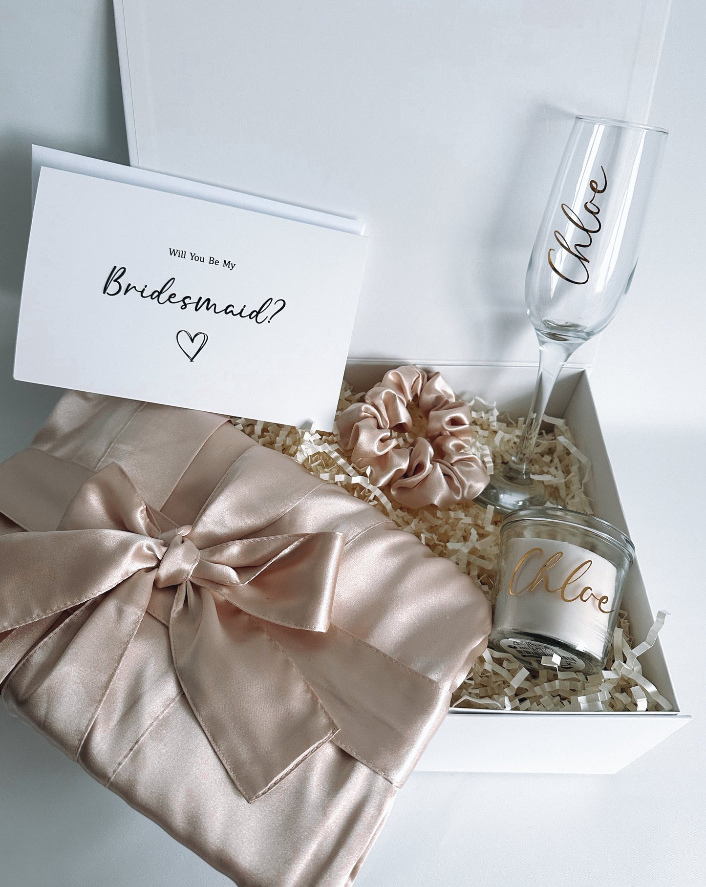 Bridesmaid Proposal Box - Champagne Robe Gift Box