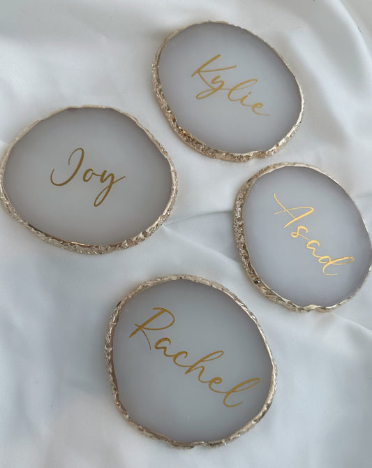 Personalised Gold Coasters /Jewellery Mat