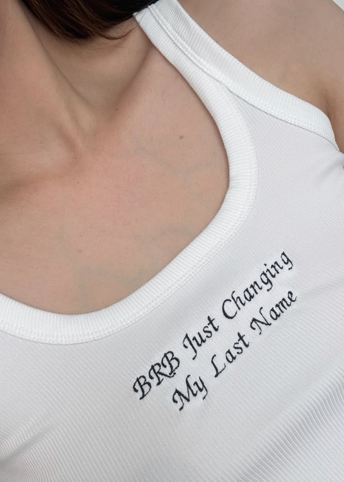 Bride Embroidered Tank Top