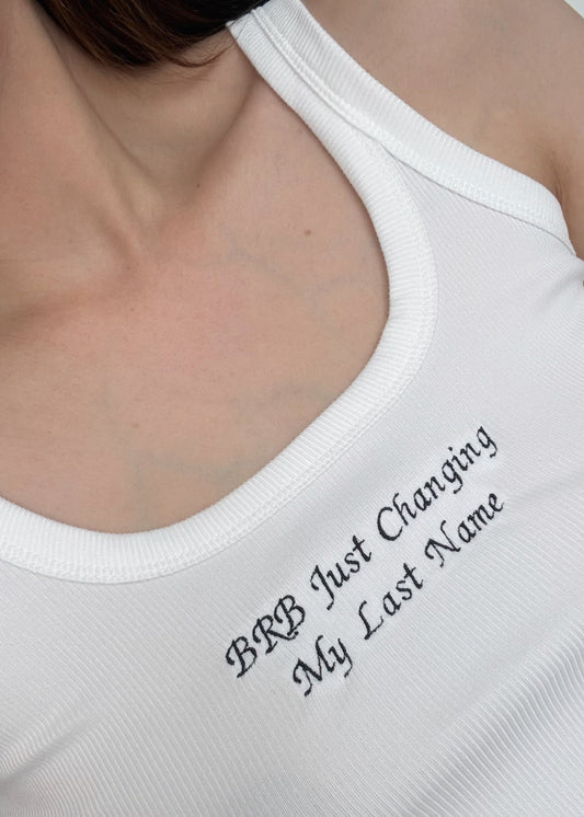 Bride Embroidered Tank Top