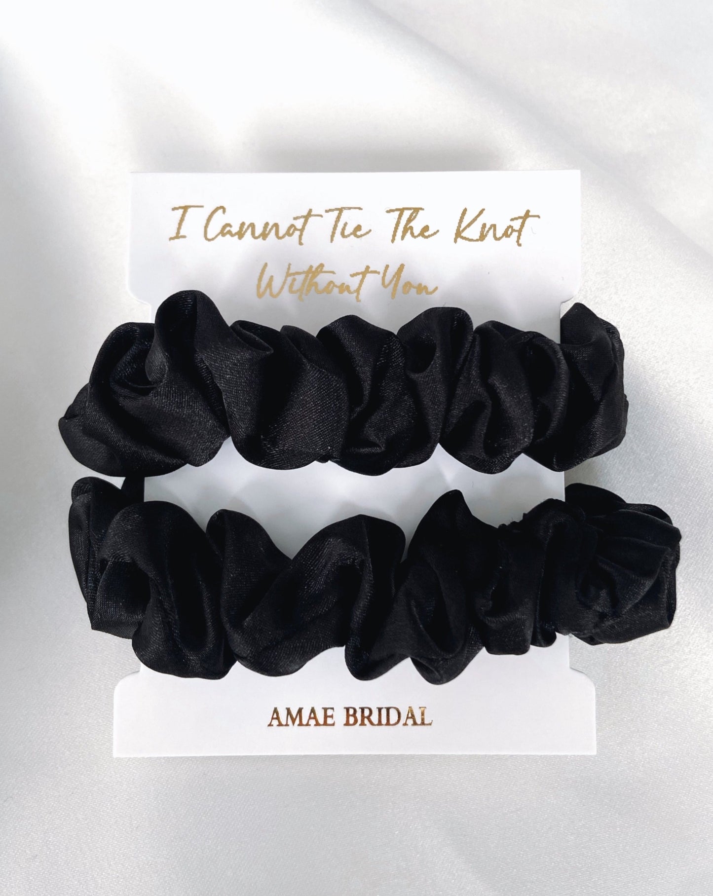 I Cannot Tie The Knot Without You Scrunchies - Black