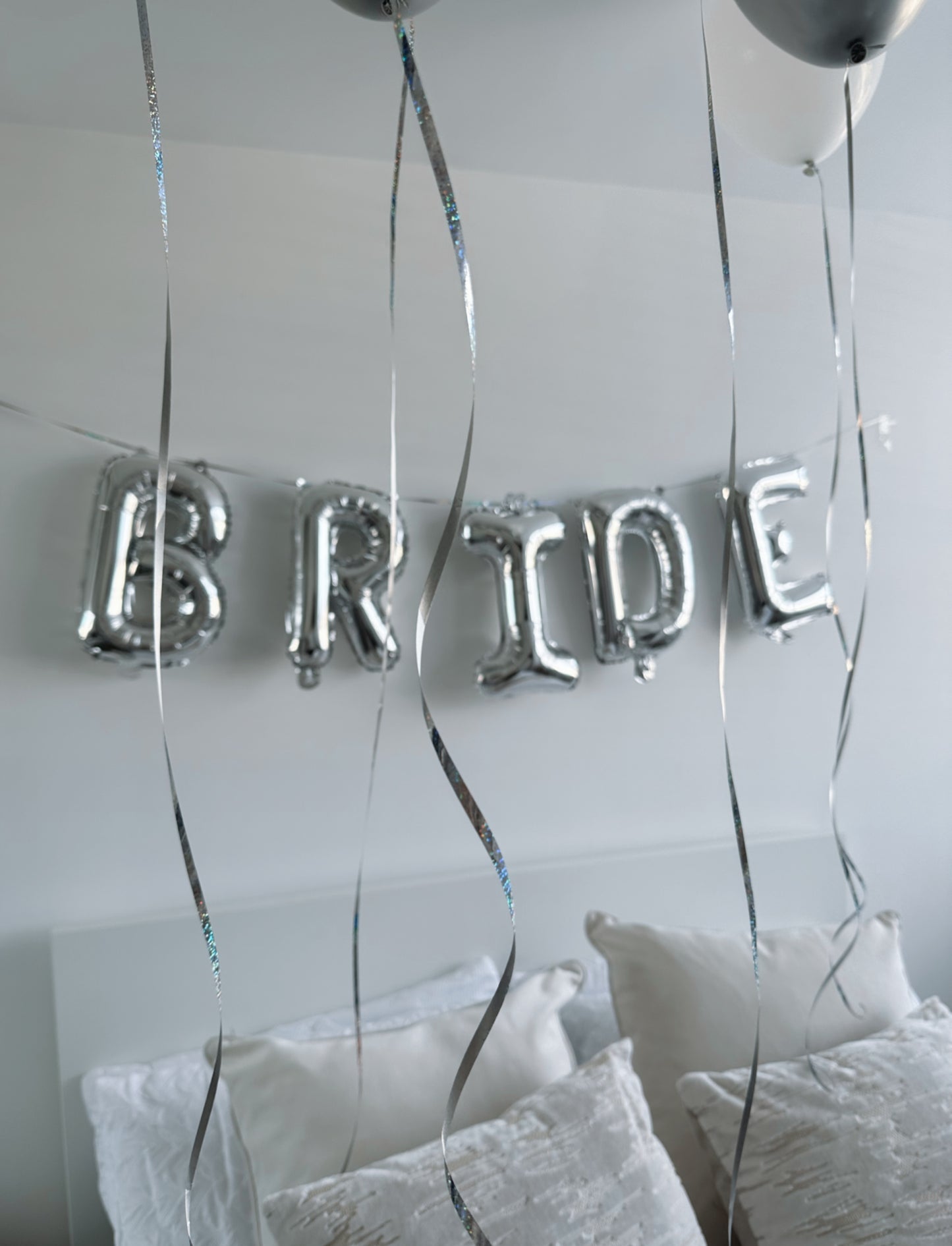 Silver Bride Balloons