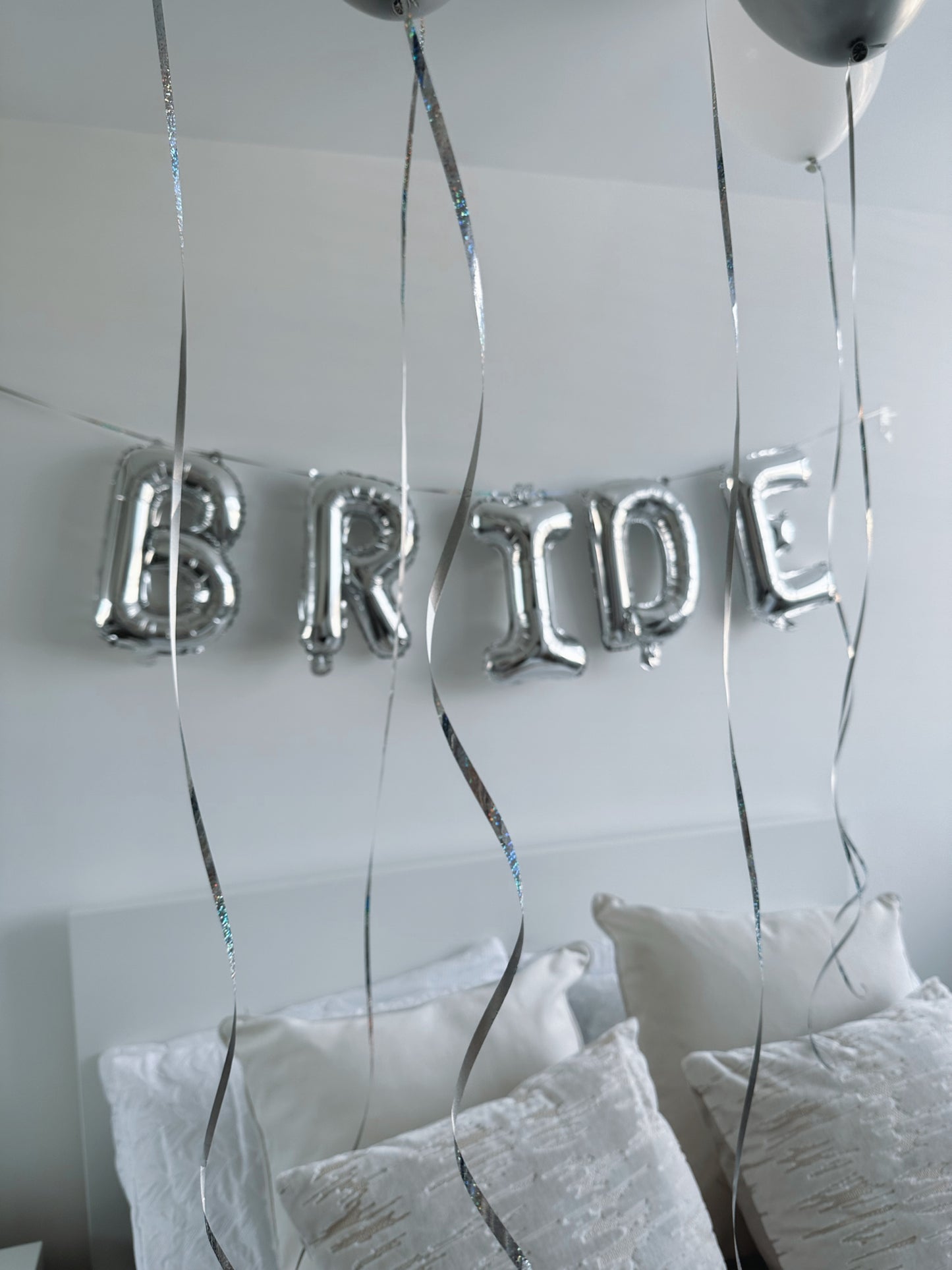 Silver Bride Balloons