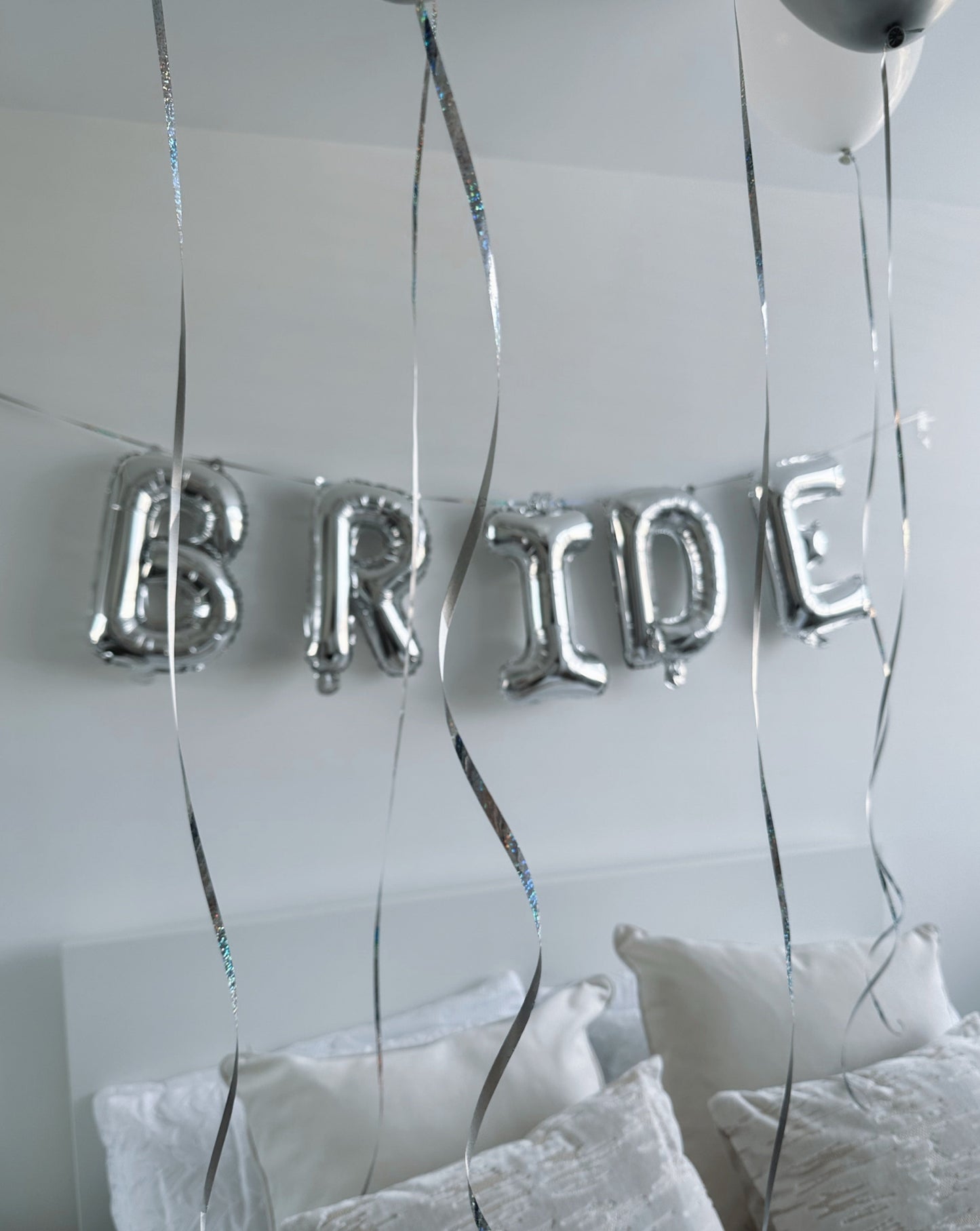 Silver Bride Balloons