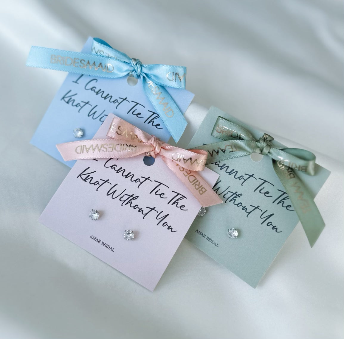 Sterling silver 2025 bridesmaid earrings