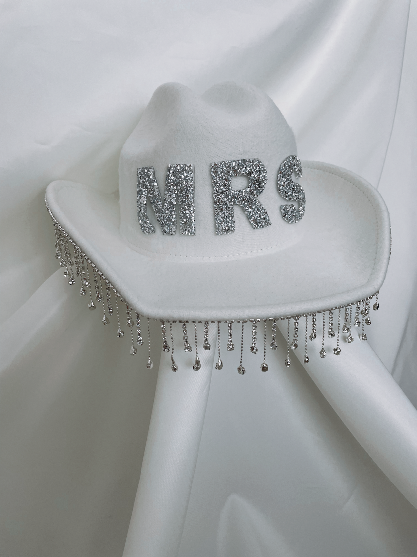 Bride White Diamond Cowboy Hat