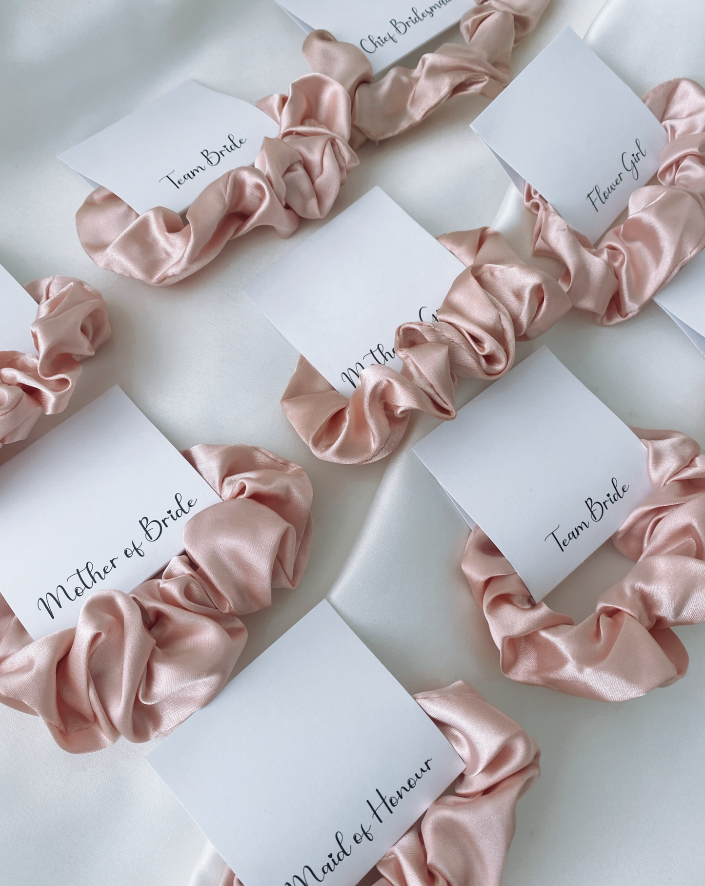 Pink Bridal Scrunchie