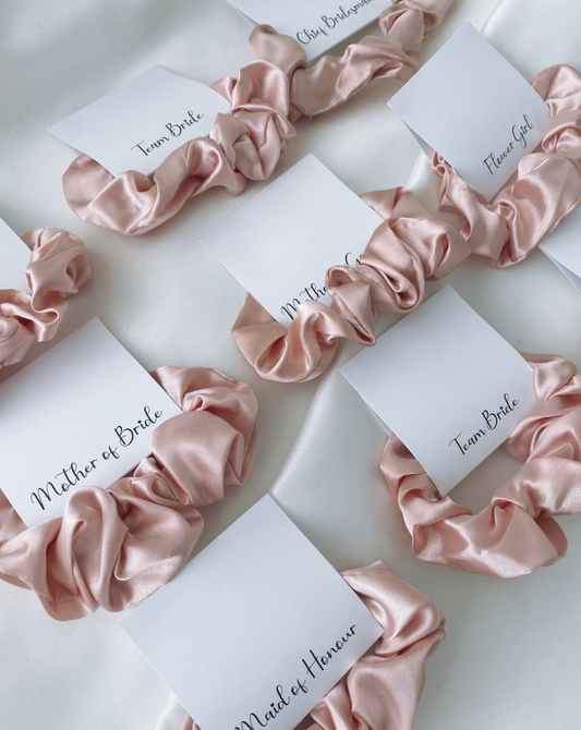 Pink Bridal Scrunchie