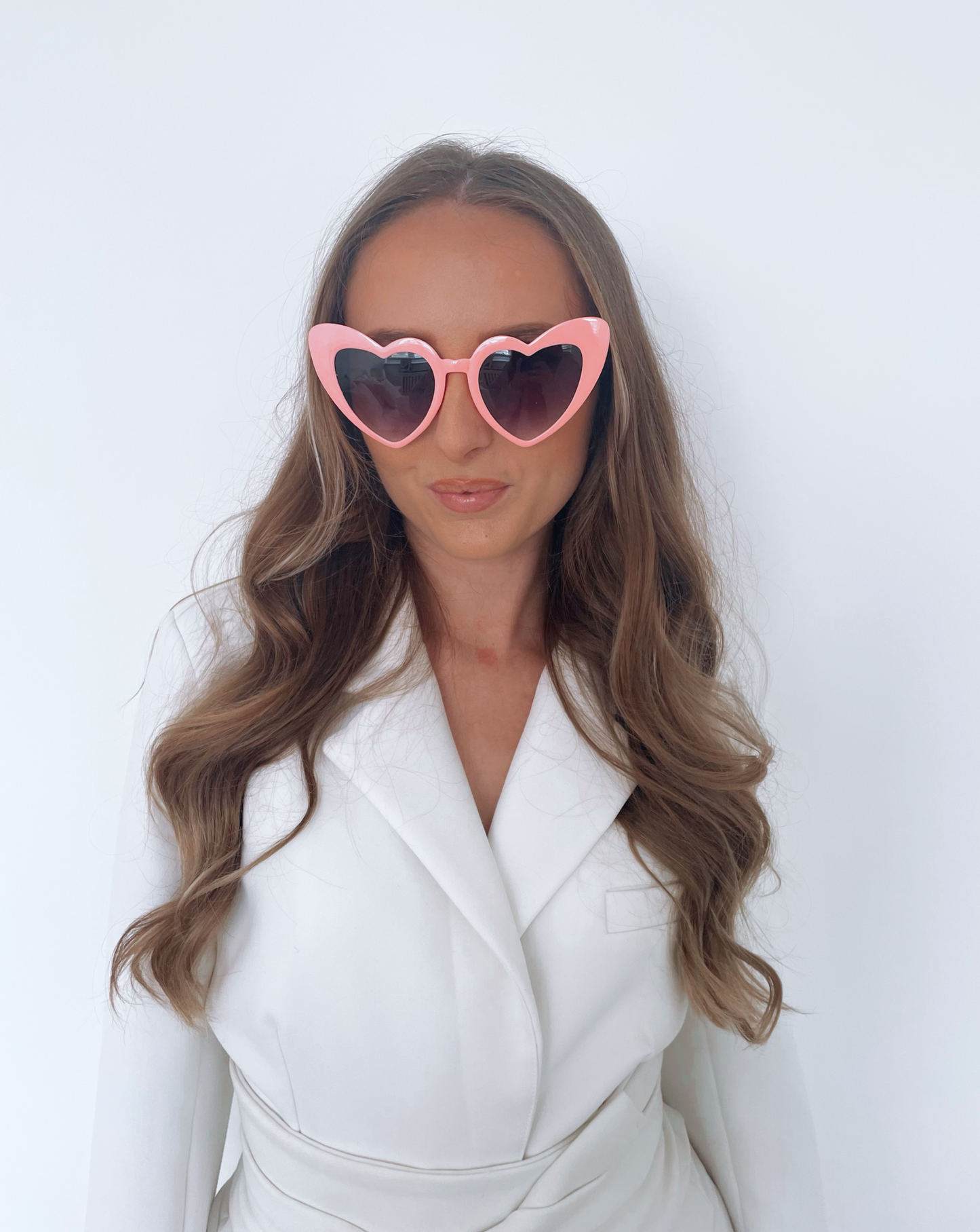 Heart Shaped Sunglasses- Pink