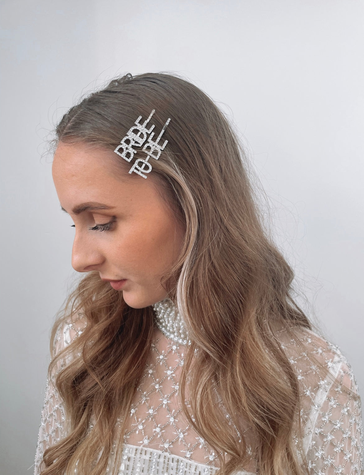 Bride To Be Diamante Hair Clips