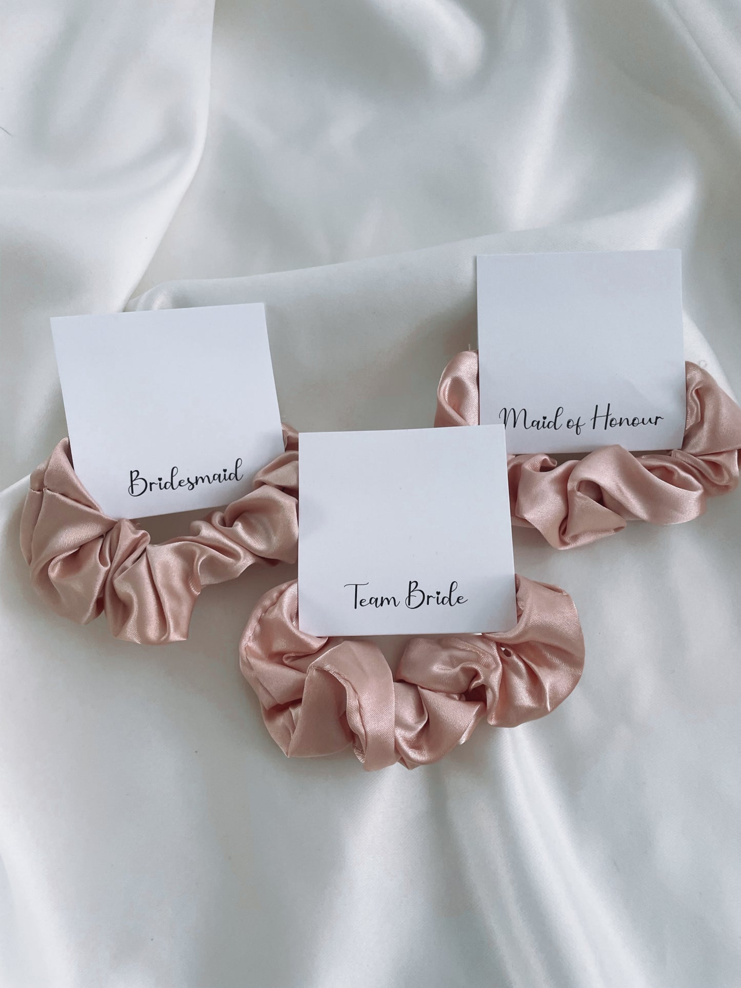 Pink Bridal Scrunchie