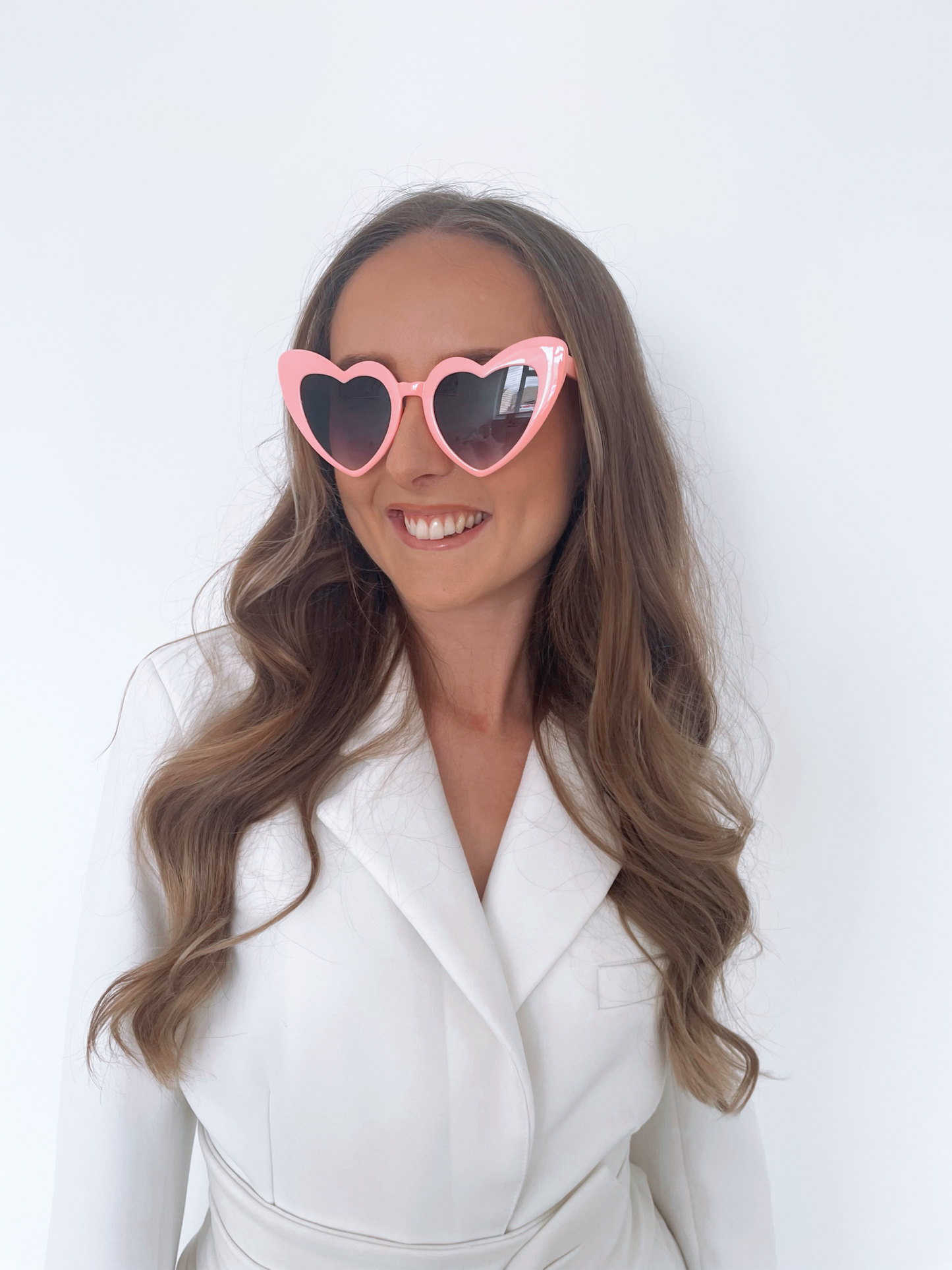 Heart Shaped Sunglasses- Pink