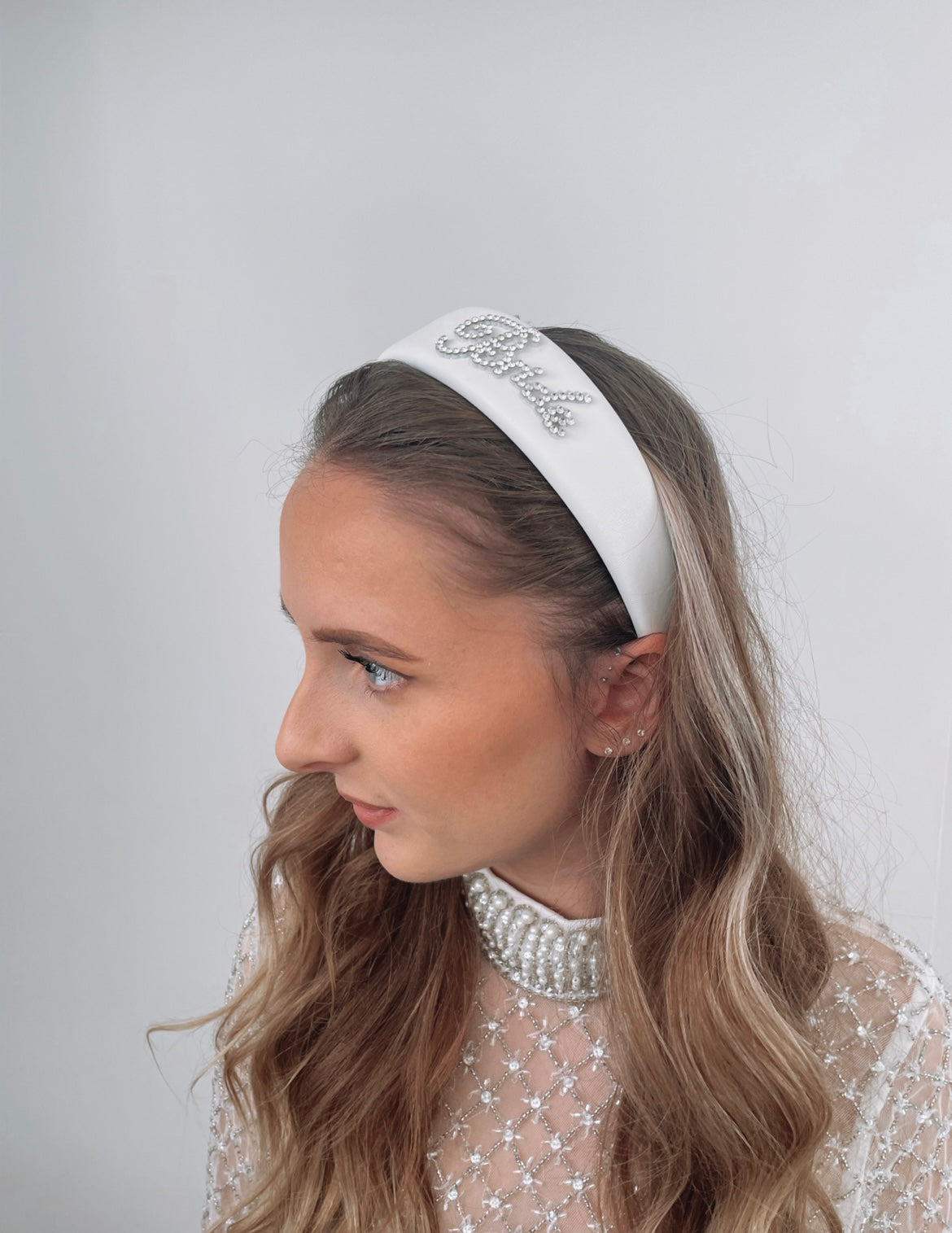 White Bride Diamante Headband