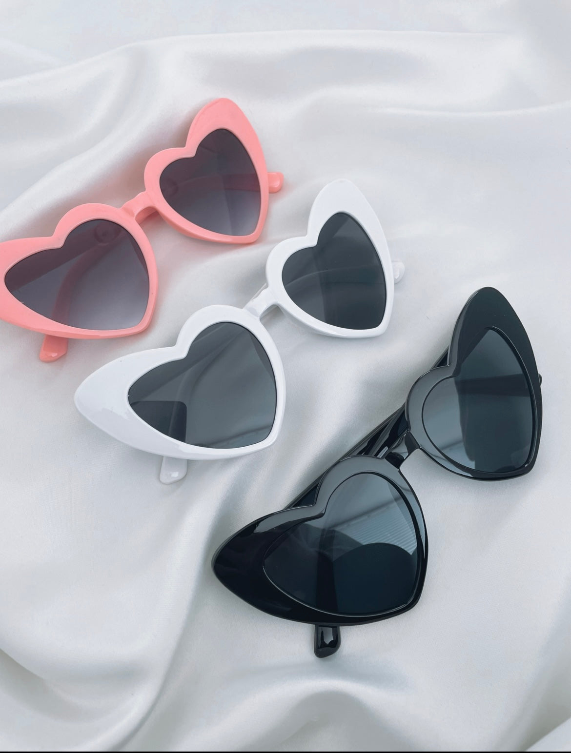 Heart Shaped Sunglasses- Black